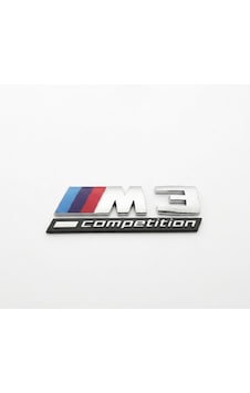 Bmw M3 Competition Bagaj Yazısı Gümüş Renk - Bmw M3 Competition Trunk Lettering Silver Color M3-gümüş