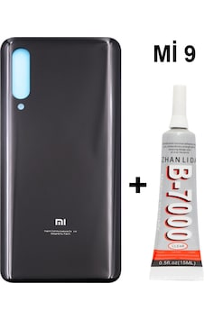 Xiaomi Mi 9 Arka Cam Batarya Pil Kapağı Siyah + Yapıştırıcı B7000