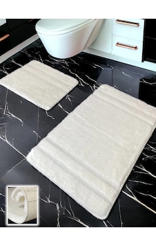 Salzach Beyaz 2li Banyo Paspası 60x100 50x60 Cm Beyaz