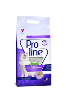 Proline Lavanta Kokulu İnce Taneli Topaklaşan Bentonit Kedi Kumu 10 L