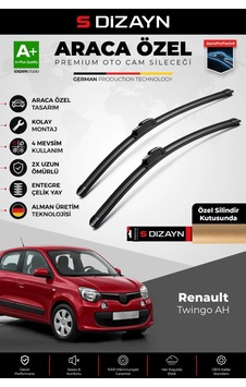 S-dizayn Renault Twingo Ah Ön Cam Silecek Seti 2014-2024 Premium Araca Özel 50-35 Cm A+ Kalite Aocs-