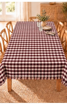 Masa Örtüsü Lüks Sofra Bezi Battal Ebat 200x220 Piknik Örtüsü Bordo