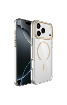 Apple iPhone Uyumlu 17 Pro Max Kılıf M-safe Şarj Özellikli Airbagli Kamera Standlı Zore Azor Kapak Gold Apple iPhone Uyumlu 17 Pro Max Kılıf M-safe Şarj Özellikli Airbagli Kamera Standlı Zore Azor Kapak Gold