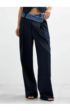 Desigual Lacivert Kadın Regular Fit Asimetrik Pantolon 26wwpw05 Desigual Lacivert Kadın Regular Fit Asimetrik Pantolon 26wwpw05