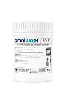 Omniwash Sd-21 Bulaşık Makineleri İçin Konsantre Kir Ve Leke Çözücü Toz 1 Kg Omniwash Sd-21 Bulaşık Makineleri İçin Konsantre Kir Ve Leke Çözücü Toz 1 Kg