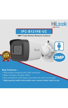 Hilook Ipc-b121he-uc Bullet Full Hd 2 Mp 2.8mm Sesli Hilook Ipc-b121he-uc Bullet Full Hd 2 Mp 2.8mm Sesli