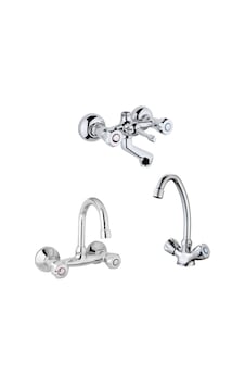 Erce Klasik Banyo Lavabo + Eviye Bataryası Erce Klasik Banyo Lavabo + Eviye Bataryası