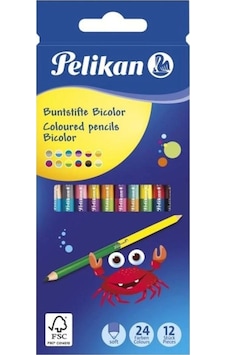 Pelikan Kuru Boya Çift Uçlu 12 Li Kutu Pelikan Kuru Boya Çift Uçlu 12 Li Kutu