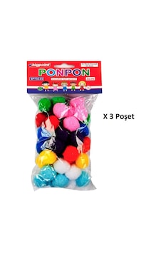 Bigpoint Ponpon 3 Cm 10 Renk / 50'li Poşet X 3 Poşet Bigpoint Ponpon 3 Cm 10 Renk / 50'li Poşet X 3 Poşet
