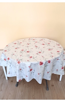 Altı Astarlı Yuvarlak Muşamba Masa Örtüsü -140 Cm Çap-elg5