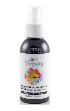 Viktoria Sprey Kumaş Boyası 06 Siyah 100 Ml