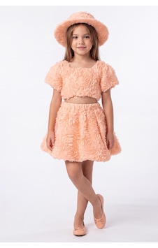 Mnk Baby & Kids Rosemu Kız Çocuk Şapkalı Takım M00819 Somon Mnk Baby & Kids Rosemu Kız Çocuk Şapkalı Takım M00819 Somon