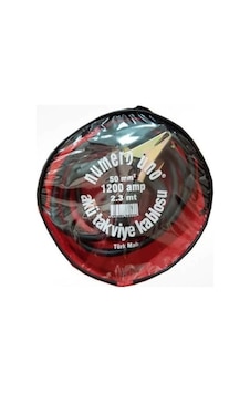 Numereuno Akü Takviye Kablosu 50Mm 1200 Amper 2.3 Metre Çantalı Numereuno Akü Takviye Kablosu 50Mm 1200 Amper 2.3 Metre Çantalı