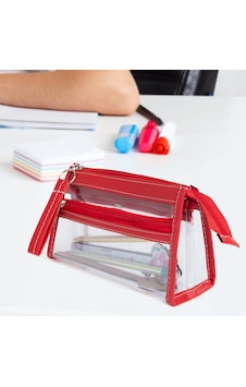 Vukı Kalem Cantası 3 Bolme Derı+pvc Kır Vk-0119-02 Vukı Kalem Cantası 3 Bolme Derı+pvc Kır Vk-0119-02