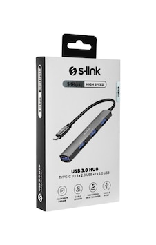 S-link SW-U324 3-USB2.0 1-USB3.0 Type-C Metal USB Hub S-link SW-U324 3-USB2.0 1-USB3.0 Type-C Metal USB Hub