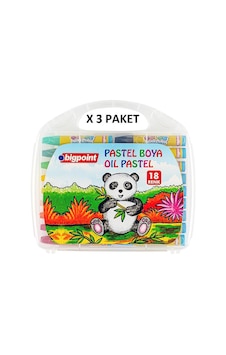 Bigpoint Pastel Boya 18 Renk - Şeffaf Çantalı X 3 Adet Karışık Bigpoint Pastel Boya 18 Renk - Şeffaf Çantalı X 3 Adet Karışık