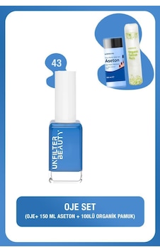 Unfilter Beauty No:43 Oje + 150 Ml Aseton + 100 Adet Pamuk Unfilter Beauty No:43 Oje + 150 Ml Aseton + 100 Adet Pamuk