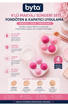 4 Lü Mini Makyaj Süngeri Seti Kutulu Fondöten, Kapatıcı Ve Pudra Uygulama Süngeri 4 Lü Mini Makyaj Süngeri Seti Kutulu Fondöten, Kapatıcı Ve Pudra Uygulama Süngeri