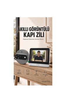Wifi Kameralı Akıllı Kapı Zili 1080p Görüntülü Dürbün Uzaktan Kontrollü Cmr101 - 904830553