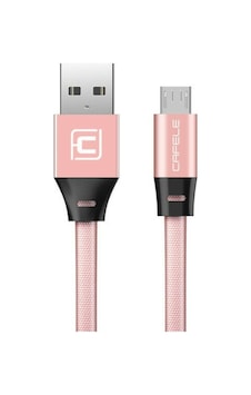 Micro Usb Flat Fiber Örgülü 2.4a Şarj Ve Data Kablosu-pembe Micro Usb Flat Fiber Örgülü 2.4a Şarj Ve Data Kablosu-pembe