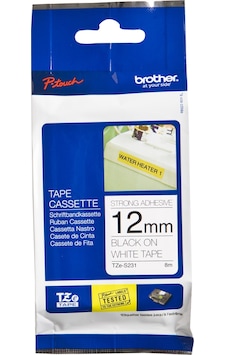 Brother P Touch Tze S231 Tze Tape 12Mm Beyaz Üzerine Siyah Güçlü Brother P Touch Tze S231 Tze Tape 12Mm Beyaz Üzerine Siyah Güçlü