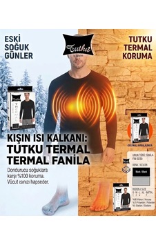 Wınneraın Tutku Erkek Termal Kışlık Fanila - Siyah Wınneraın Tutku Erkek Termal Kışlık Fanila - Siyah