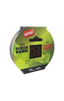 4701 Krepe Bantı 60 Derece Isıya Dayanıklı Askılı Kağıt Maskeleme Bandı 19mmx40mt Diğer 4701 Krepe Bantı 60 Derece Isıya Dayanıklı Askılı Kağıt Maskeleme Bandı 19mmx40mt Diğer