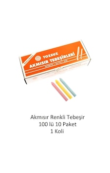 100 Lü Renkli Tebeşir 10 Paket 1 Koli 100 Lü Renkli Tebeşir 10 Paket 1 Koli