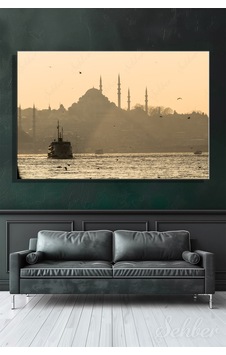 Gün Batımında İstanbul Silüetinin Tarihi Dokususu Nostaljik Bir Manzara Yatay Kanvas Tablo Tekli 3806 Gün Batımında İstanbul Silüetinin Tarihi Dokususu Nostaljik Bir Manzara Yatay Kanvas Tablo Tekli 3806