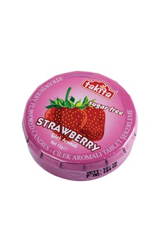5 Adet Takita Çilek Aromalı Şekersiz Tablet Şeker 12 G 5 Adet Takita Çilek Aromalı Şekersiz Tablet Şeker 12 G