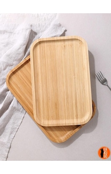 2 Adet Bambu Dikdörtgen Servis Tabağı, Sunum Seti 30x20 Cm 2 Adet Bambu Dikdörtgen Servis Tabağı, Sunum Seti 30x20 Cm