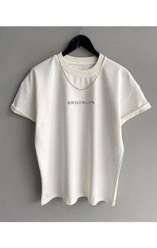 Altamira Unisex Brooklyn Baskılı Oversize Tshirt 001 Altamira Unisex Brooklyn Baskılı Oversize Tshirt 001