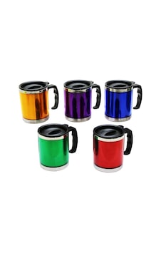 Termos Kupa Metal Termos Bardak Küçük 450ml Açık Bej