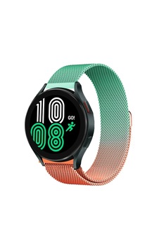Watch 20mm Metal Mıknatıslı Kordon - Turuncu-yeşil Çok Renkli