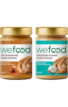 Wefood Süt Karamelli Fıstık Ezmesi 300 Gr + Wefood Hindistan Cevizli Fıstık Ezmesi 300 Gr 8683347037155 Wefood Süt Karamelli Fıstık Ezmesi 300 Gr + Wefood Hindistan Cevizli Fıstık Ezmesi 300 Gr 8683347037155