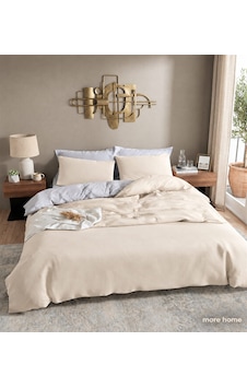 More Home Çift Kişilik Yorgan Kılıfı + Yastık Kılıfı Çarşafsız Bej Gri Bej-gri More Home Çift Kişilik Yorgan Kılıfı + Yastık Kılıfı Çarşafsız Bej Gri Bej-gri