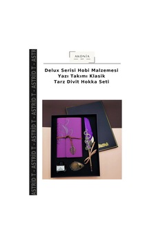 Delux Serisi Hobi Malzemesi Yazı Takımı Klasik Tarz Divit Hokka Seti Çok Renkli Delux Serisi Hobi Malzemesi Yazı Takımı Klasik Tarz Divit Hokka Seti Çok Renkli
