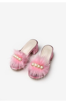 Le Mabelle Pembe İncili Peluşlu Kız Çocuk Topuklu Terlik Pembe Le Mabelle Pembe İncili Peluşlu Kız Çocuk Topuklu Terlik Pembe