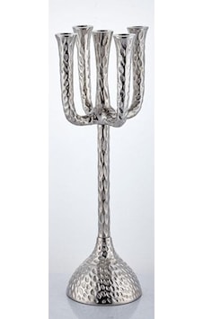 Lamedore Cactüs Large Candle Stand 5 Lights Nickel17x17x58 Cm Gümüş Lamedore Cactüs Large Candle Stand 5 Lights Nickel17x17x58 Cm Gümüş