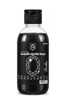 Oniks Siyah Sedefli Akrilik Boya 50 Ml