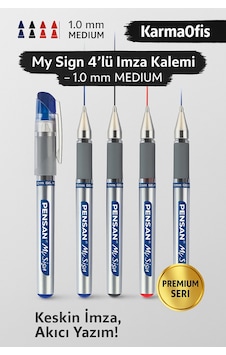 My Sign 4 Lü İmza Kalemi Seti 2 Mavi 1 Siyah 1 Kırmızı 1.0 Mm Jel Çok Renkli My Sign 4 Lü İmza Kalemi Seti 2 Mavi 1 Siyah 1 Kırmızı 1.0 Mm Jel Çok Renkli
