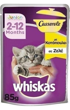 Whiskas Pouch Pure Delight Jöle İçinde Tavuklu Yavru Kedi Konservesi 85 G Whiskas Pouch Pure Delight Jöle İçinde Tavuklu Yavru Kedi Konservesi 85 G