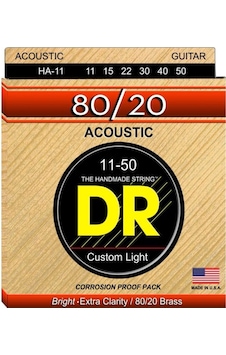 Dr Ha-11 Hi-beam 80/20 Akustik Gitar Teli Custom Light 11-50 Dr Ha-11 Hi-beam 80/20 Akustik Gitar Teli Custom Light 11-50