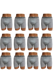 Kyc Shopping 12 Adet Gri Renk Pamuklu Likralı Penye Esnek Kumaş Boxer Gri Kyc Shopping 12 Adet Gri Renk Pamuklu Likralı Penye Esnek Kumaş Boxer Gri
