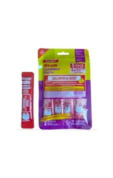 Freshy Meow Somonlu Ve Dana Etli Sıvı Kedi Ödülü 5'li Paket 60gr Freshy Meow Somonlu Ve Dana Etli Sıvı Kedi Ödülü 5'li Paket 60gr