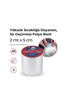 Plentiful 2 Mt Yüksek Sıcaklık Dayanan Su Geçirmez Çatı Duvar Çatlak Onarıcı Yapışkan Bant Folyo 2 Mt 10 C Plentiful 2 Mt Yüksek Sıcaklık Dayanan Su Geçirmez Çatı Duvar Çatlak Onarıcı Yapışkan Bant Folyo 2 Mt 10 C