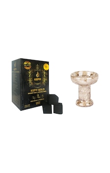Kefo Gold 1 Kg Kömür + Rockstar Porselen Lüle Kefo Gold 1 Kg Kömür + Rockstar Porselen Lüle