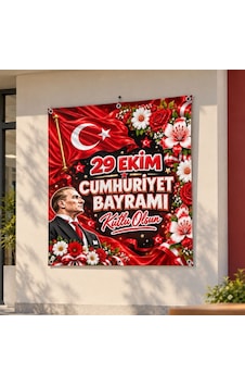 29 Ekim Cumhuriyet Bayramı 160x160 Cm Vinil Afiş Tüm Yaşlar 29 Ekim Cumhuriyet Bayramı 160x160 Cm Vinil Afiş Tüm Yaşlar