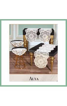 Bşkvirgo 5 Parça Krem Alya Salon Takımı Dantelli Runner Masa Örtüsü Modern Tasarım Bsk2026 Bşkvirgo 5 Parça Krem Alya Salon Takımı Dantelli Runner Masa Örtüsü Modern Tasarım Bsk2026