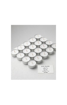 Exe Pazar - 20'li Paket Tealight Mum - Buhardanlık Mumu Çap 37mm 4+ Saat Yanma Süresi Beyaz Exe Pazar - 20'li Paket Tealight Mum - Buhardanlık Mumu Çap 37mm 4+ Saat Yanma Süresi Beyaz